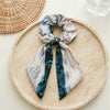 Handmade Fabric Niche Design Oil Painting Bow Ponytail Hair Tie