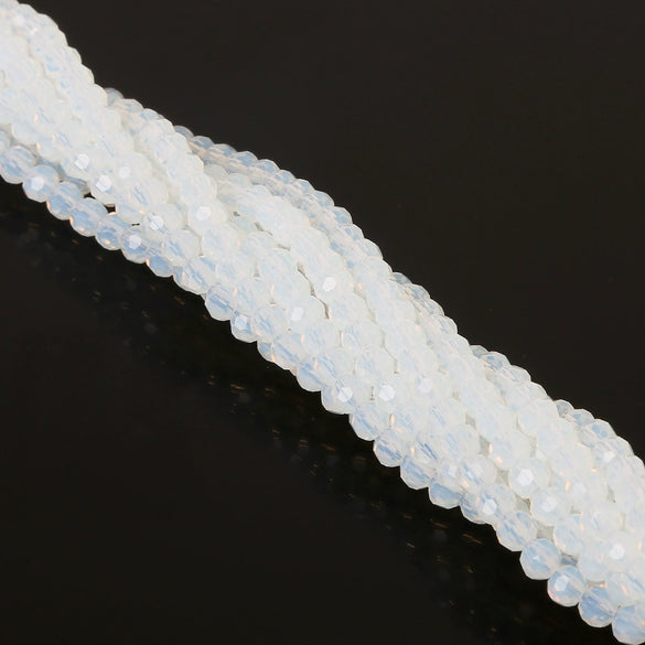 Handmade Faceted Crystal Glass Round Ball Loose Beads For Diy Accessories