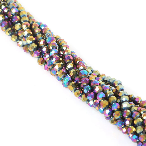 Handmade Faceted Crystal Glass Round Ball Loose Beads For Diy Accessories
