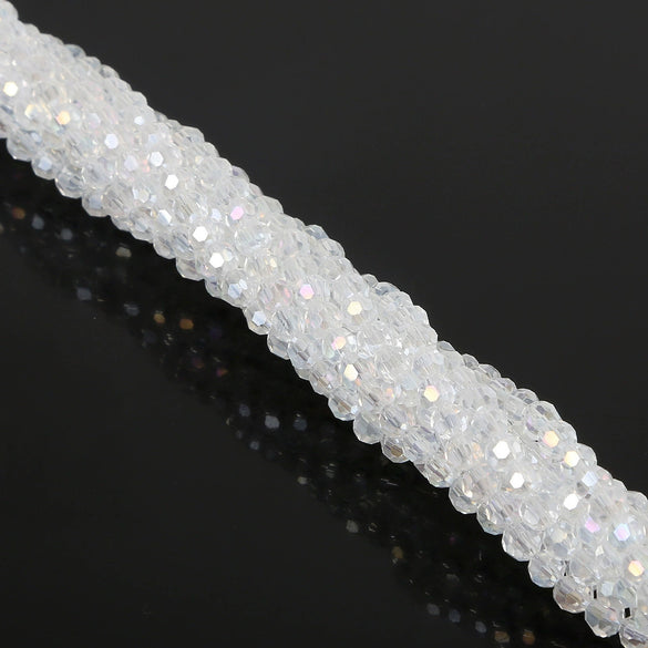 Handmade Faceted Crystal Glass Round Ball Loose Beads For Diy Accessories