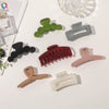 Handmade Flocked Geometric Resin Hair Claw Clip For Women Wholesale Hair Accessory