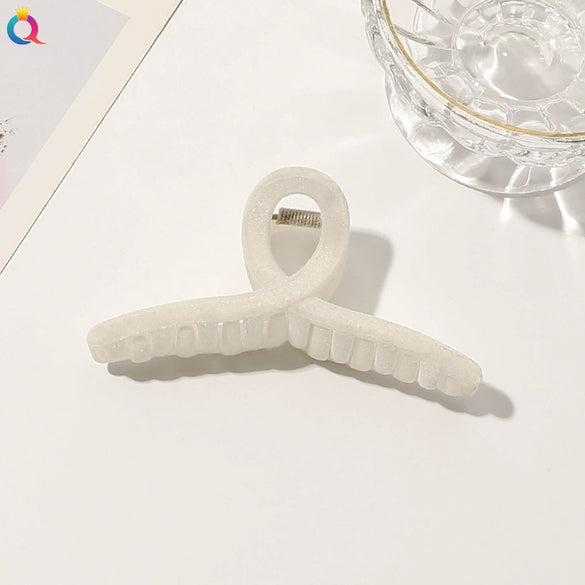 Handmade Flocked Geometric Resin Hair Claw Clip For Women Wholesale Hair Accessory