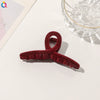 Handmade Flocked Geometric Resin Hair Claw Clip For Women Wholesale Hair Accessory