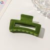 Handmade Flocked Geometric Resin Hair Claw Clip For Women Wholesale Hair Accessory