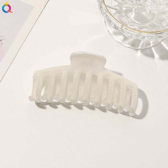 Handmade Flocked Geometric Resin Hair Claw Clip For Women Wholesale Hair Accessory