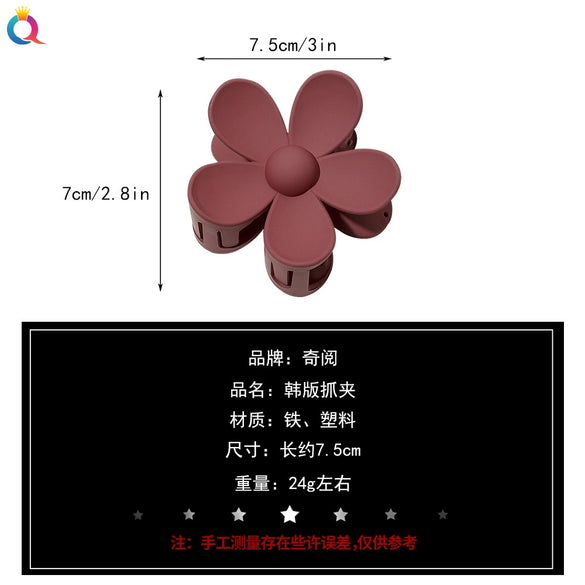 Handmade Floral Hair Claw Clip For Women Pastoral Plant And Flower Design Autumn Winter Hair Accessory