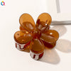 Handmade Floral Hair Claw Clip For Women Pastoral Plant And Flower Design Autumn Winter Hair Accessory