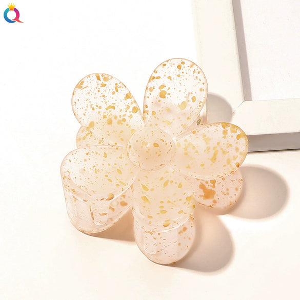 Handmade Floral Hair Claw Clip For Women Pastoral Plant And Flower Design Autumn Winter Hair Accessory