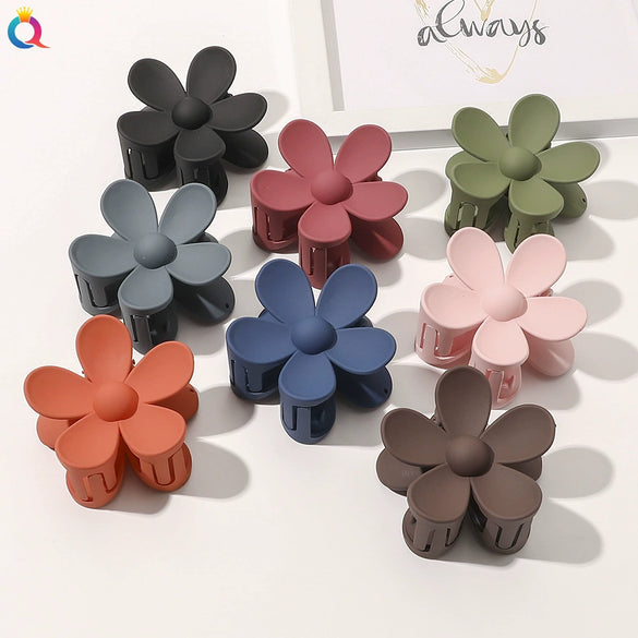 Handmade Floral Hair Claw Clip For Women Pastoral Plant And Flower Design Autumn Winter Hair Accessory