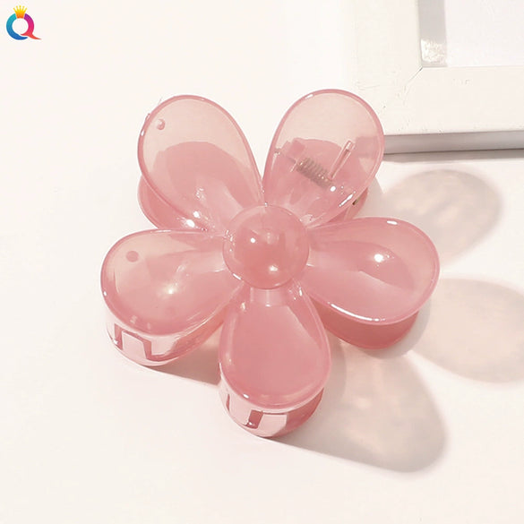 Handmade Floral Hair Claw Clip For Women Pastoral Plant And Flower Design Autumn Winter Hair Accessory
