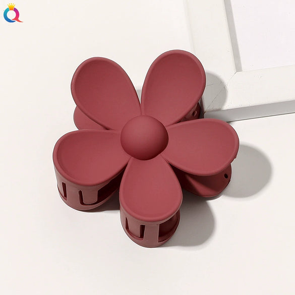 Handmade Floral Hair Claw Clip For Women Pastoral Plant And Flower Design Autumn Winter Hair Accessory