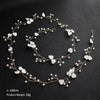 Handmade Floral Pearl Bridal Headband Simple Resin And Plastic Flower Hair Band For Women Wedding Headdress