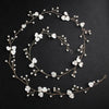 Handmade Floral Pearl Bridal Headband Simple Resin And Plastic Flower Hair Band For Women Wedding Headdress