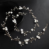Handmade Floral Pearl Bridal Headband Simple Resin And Plastic Flower Hair Band For Women Wedding Headdress