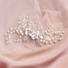Handmade Floral Pearl Crystal Hair Comb Alloy Bridal Hair Accessory For Women Wholesale