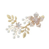 Handmade Floral Pearl Duckbill Hair Clip Electroplated Alloy Bridal Side Clip Women's Hair Accessory