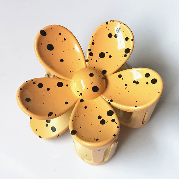 Handmade Flower Abs Hair Clip For Women Elegant Floral Hair Accessory For Updos And Ponytails