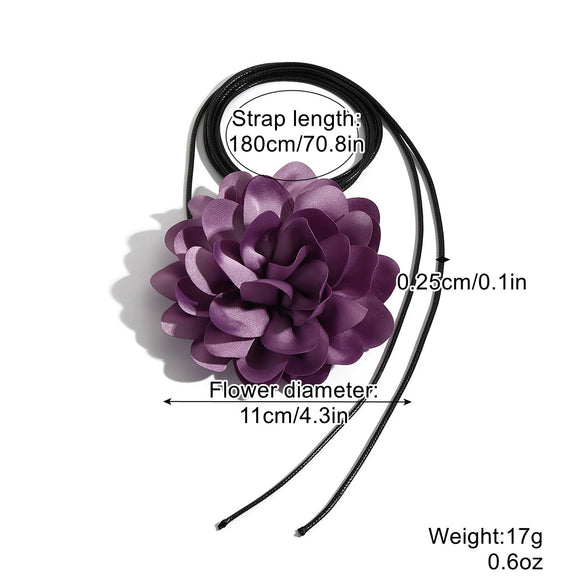 Handmade Flower Patterned Imitation Pearl Choker Necklace For Women