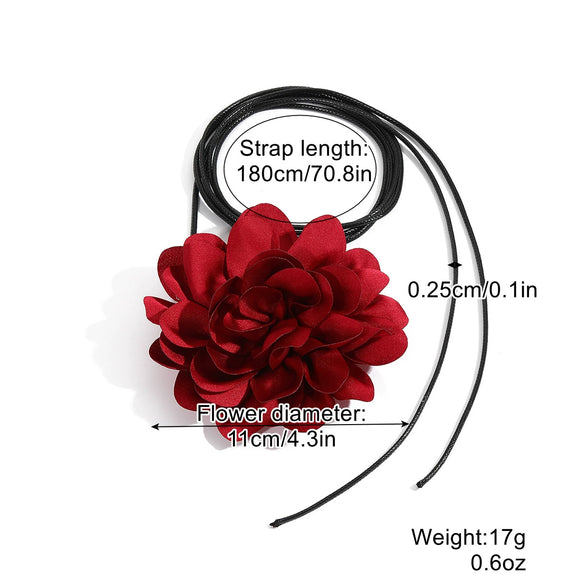 Handmade Flower Patterned Imitation Pearl Choker Necklace For Women