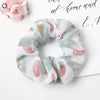 Handmade Fresh Floral Chiffon Scrunchie Hair Tie With High Elasticity Fabric Ponytail Holder