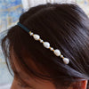 Handmade Freshwater Baroque Pearl Hairpin Hairband For Women Medieval Style Retro Dark Green Hair Accessory