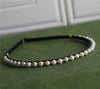 Handmade Freshwater Baroque Pearl Hairpin Hairband For Women Medieval Style Retro Dark Green Hair Accessory