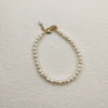 Handmade Freshwater Pearl Bracelets Electroplated Geometric Style For Girls