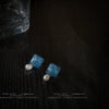Handmade Freshwater Pearl Geometric Earrings For Women With Silver Needle French Retro Style