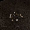 Handmade Freshwater Pearl Heart Earrings For Women Elegant Versatile Sweet Style Fashion Jewelry