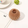 Handmade Frosted Bird's Nest Flower Bud Ball Hair Clip For Women Elegant Ushaped Ponytail Hair Accessory