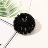 Handmade Frosted Bird's Nest Flower Bud Ball Hair Clip For Women Elegant Ushaped Ponytail Hair Accessory