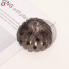 Handmade Frosted Bird's Nest Flower Bud Ball Hair Clip For Women Elegant Ushaped Ponytail Hair Accessory