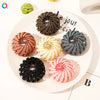 Handmade Frosted Bird's Nest Flower Bud Ball Hair Clip For Women Elegant Ushaped Ponytail Hair Accessory