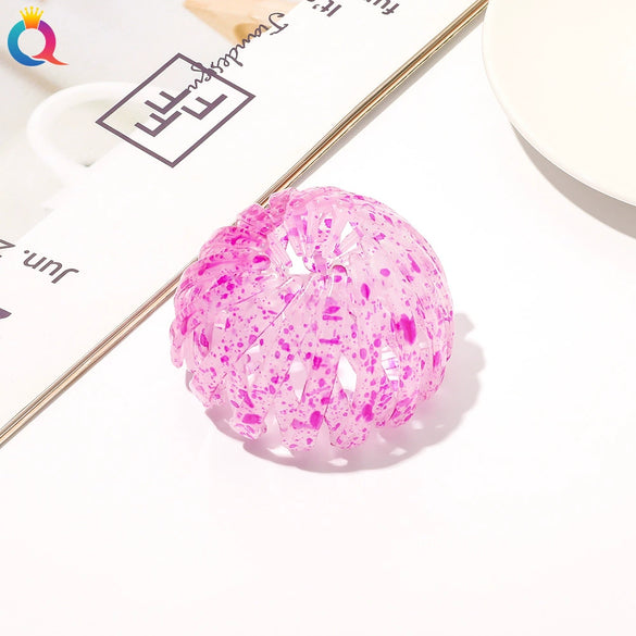 Handmade Frosted Bird's Nest Flower Bud Ball Hair Clip For Women Elegant Ushaped Ponytail Hair Accessory