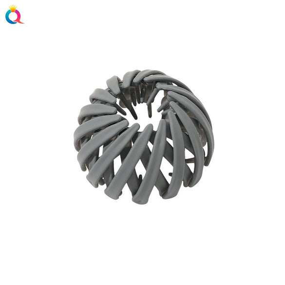 Handmade Frosted Bird's Nest Flower Bud Ball Hair Clip For Women Elegant Ushaped Ponytail Hair Accessory