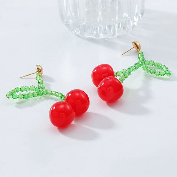 Handmade Fruit Style Artificial Crystal Women's Earrings