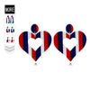 Handmade Geometric Acrylic Round Heart And Star Statement Earrings For Unisex Fashion Jewelry