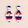 Handmade Geometric Acrylic Round Heart And Star Statement Earrings For Unisex Fashion Jewelry