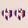 Handmade Geometric Acrylic Round Heart And Star Statement Earrings For Unisex Fashion Jewelry
