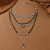 Handmade Geometric Alloy Pendant Necklace With Mixed Materials Medieval Style Chain Jewelry For Women Wholesale