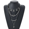 Handmade Geometric Alloy Pendant Necklace With Mixed Materials Medieval Style Chain Jewelry For Women Wholesale
