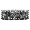 Handmade Geometric Black Iron Stone Bracelet For Couple