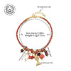 Handmade Geometric Bracelet With Coral Natural Freshwater Pearl Rope And Copper