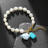 Handmade Geometric Ceramic Turquoise Pearl Starfish Fish Bracelet Unisex
