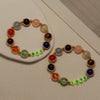 Handmade Geometric Glass Beads Gradient Color Luminous Letter Friendship Couple Bracelet