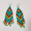 Handmade Geometric Multi Layer Rice Bead Long Tassel Earrings Retro Fashion Dangle Earrings