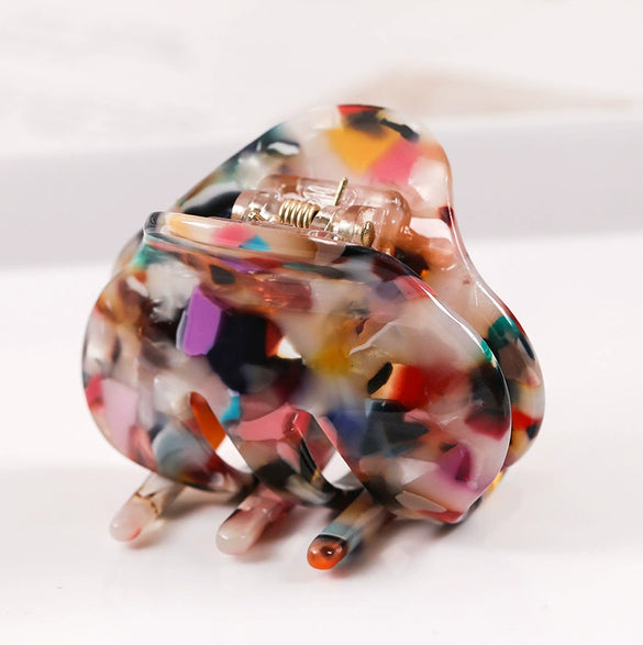 Handmade Geometric Rhombus Acetate Acrylic Hair Claw Clip For Women Minimalist Ponytail Hair Accessory