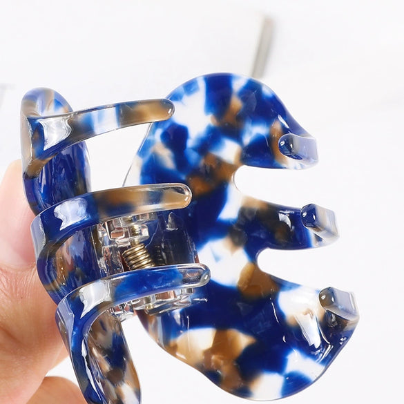 Handmade Geometric Rhombus Acetate Acrylic Hair Claw Clip For Women Minimalist Ponytail Hair Accessory
