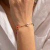 Handmade Geometric Stainless Steel Electroplating Fiveflower Bracelet For Girls