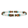 Handmade Geometric Style Unisex Bracelet Jewelry With Black Gallstone And Turquoise